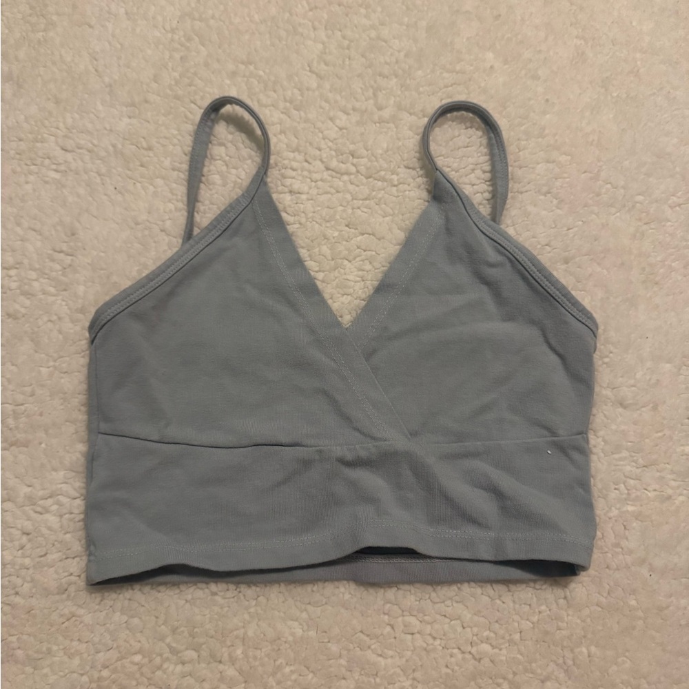 Brandy Melville Gray Bandeau Top Wireless Stretchy